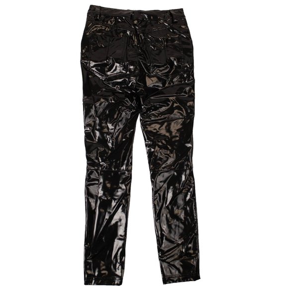 UNRAVEL PROJECT Black Patent Skinny Pants Size S $1330 - Picture 3 of 4